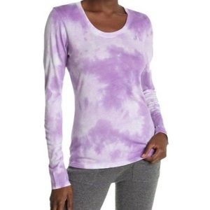 NEW Sundry Tie Dye Long Sleeve Purple Top Size Medium